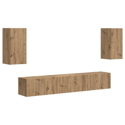 Set mobile TV 5 pcs Rovere artigianale Legno multistrato