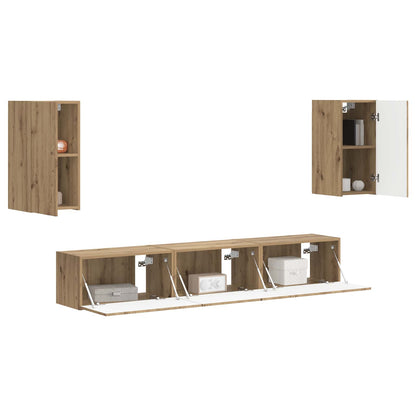 Set mobile TV 5 pcs Rovere artigianale Legno multistrato