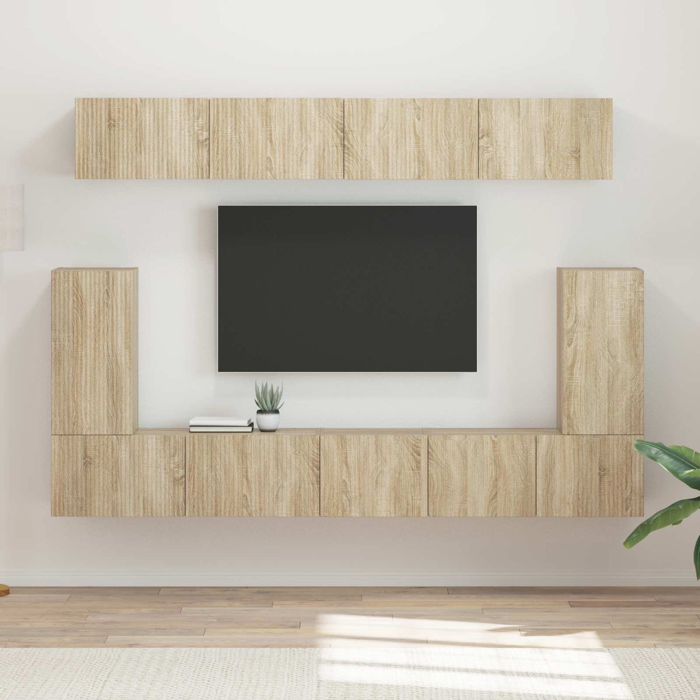 Set mobile TV 5 pcs Rovere Sonoma Legno multistrato