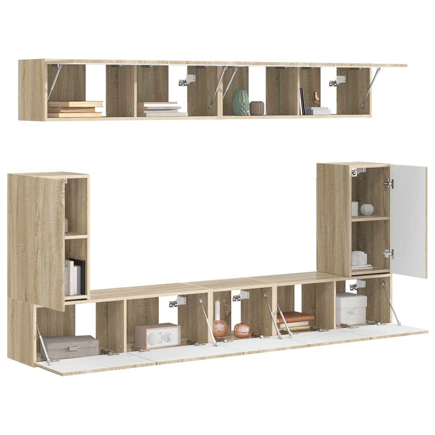 Set mobile TV 5 pcs Rovere Sonoma Legno multistrato