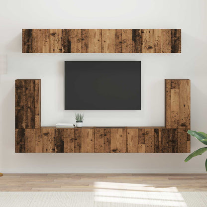 Set mobile TV 5 pcs Legno vecchio Legno multistrato