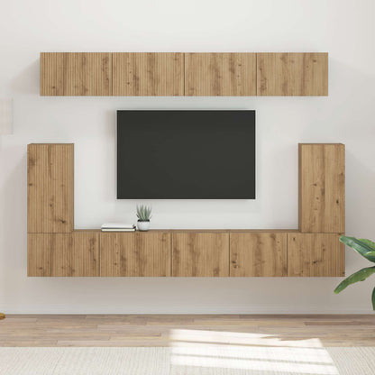 Set mobile TV 5 pcs Rovere artigianale Legno multistrato
