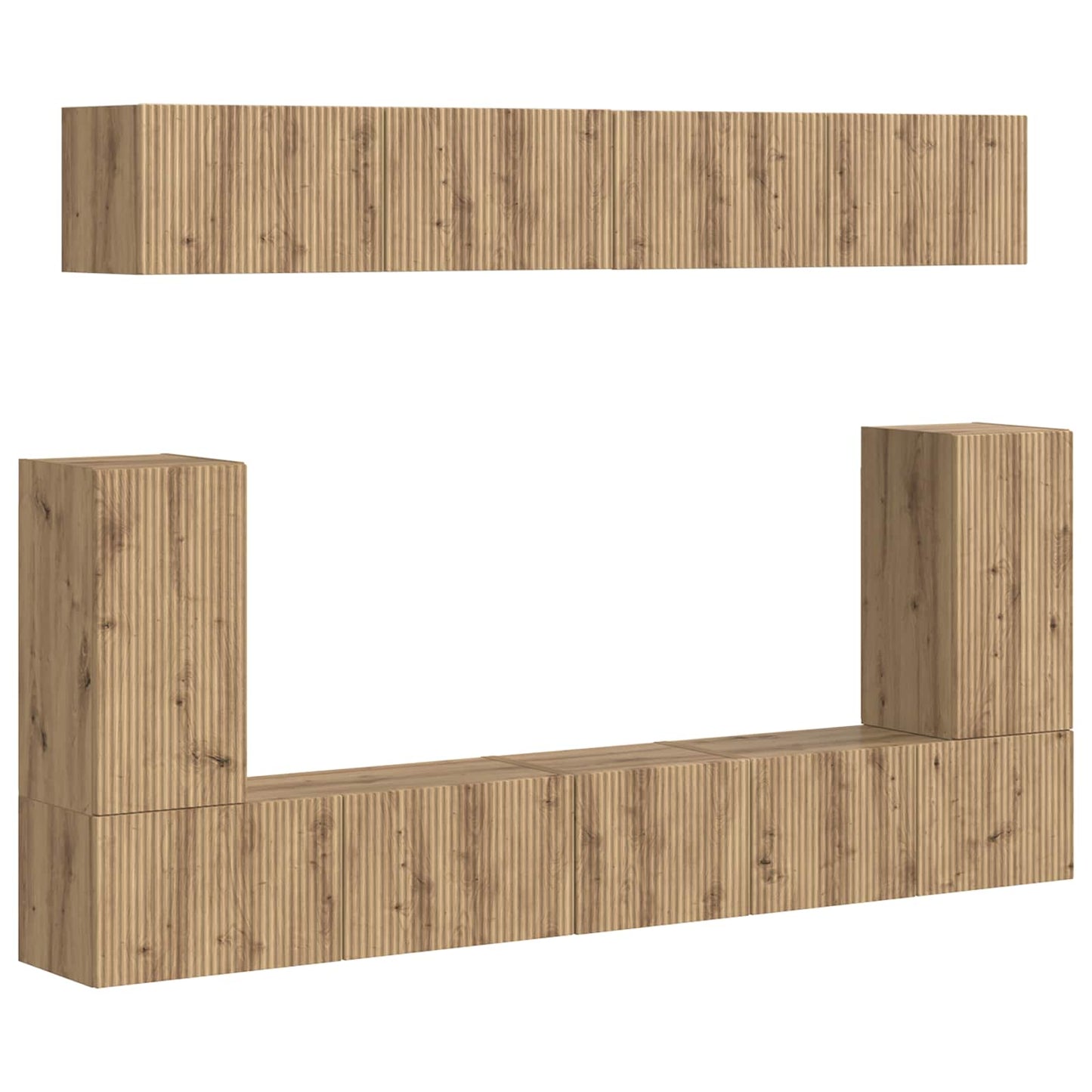 Set mobile TV 5 pcs Rovere artigianale Legno multistrato