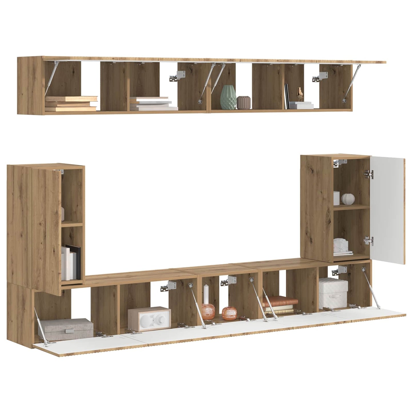 Set mobile TV 5 pcs Rovere artigianale Legno multistrato