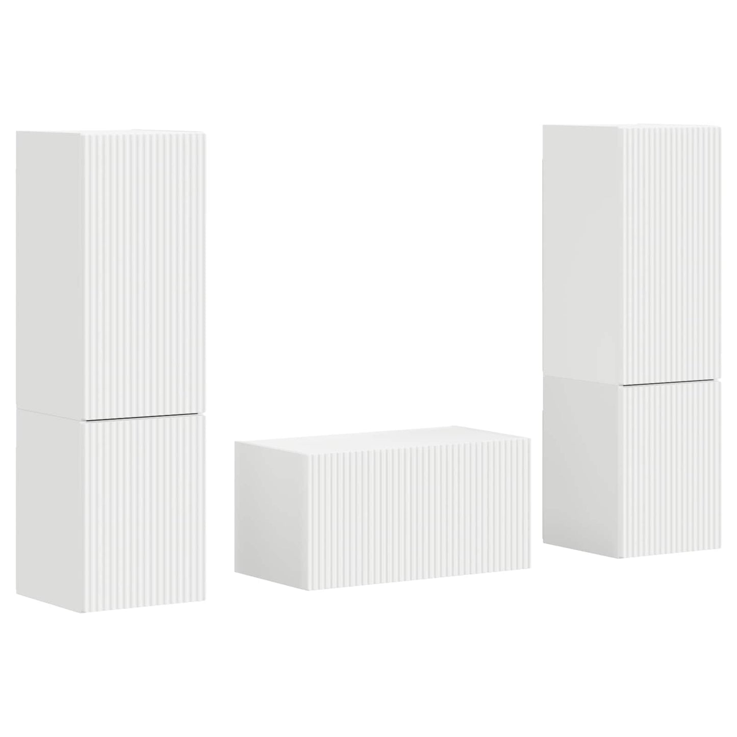 Set mobile TV 5 pcs Bianco Legno multistrato