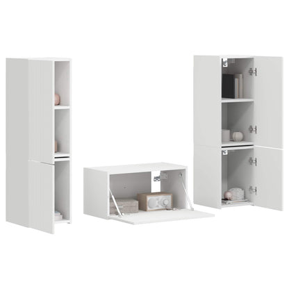 Set mobile TV 5 pcs Bianco Legno multistrato
