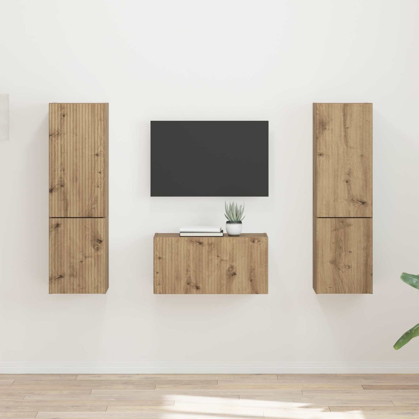 Set mobile TV 5 pcs Rovere artigianale Legno multistrato