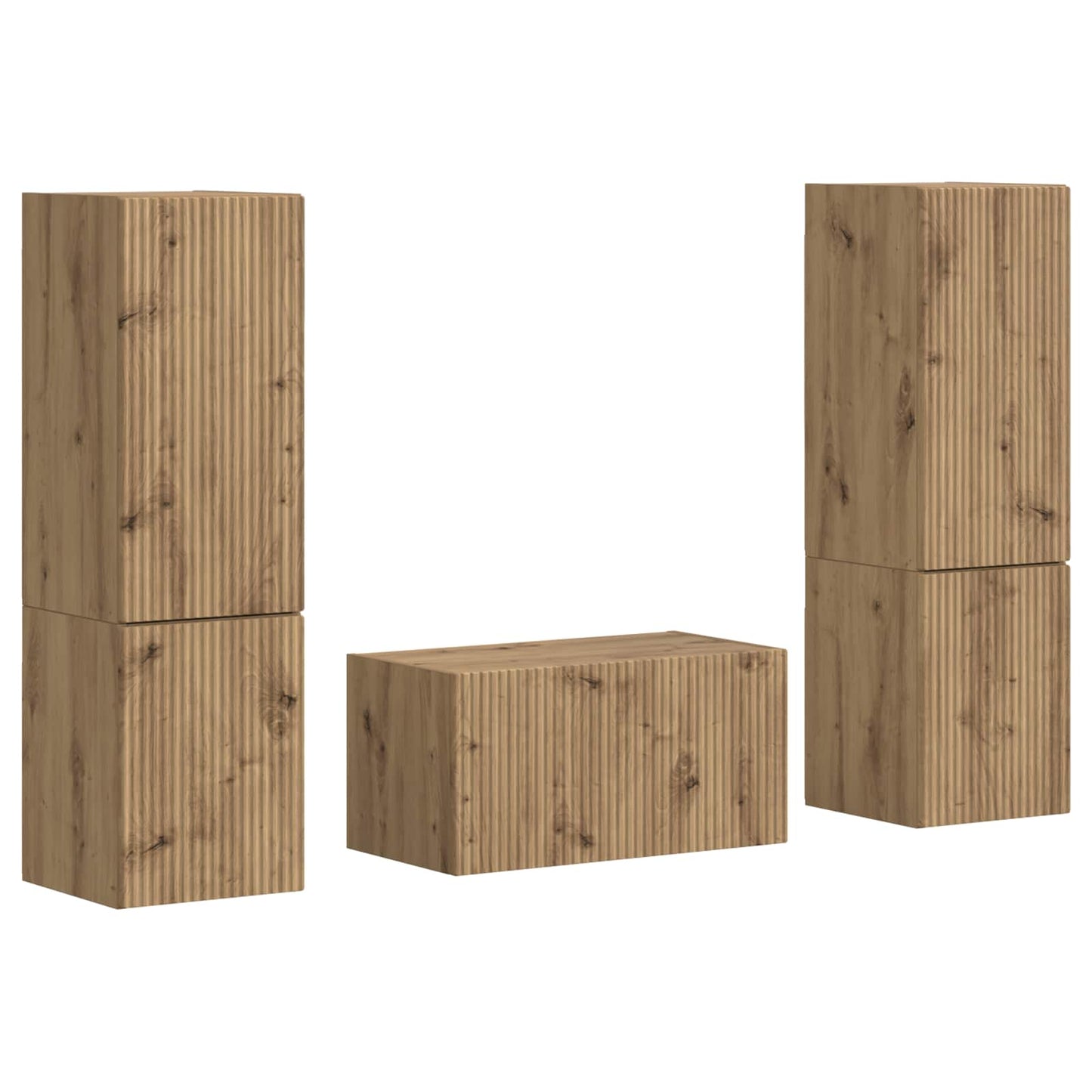 Set mobile TV 5 pcs Rovere artigianale Legno multistrato