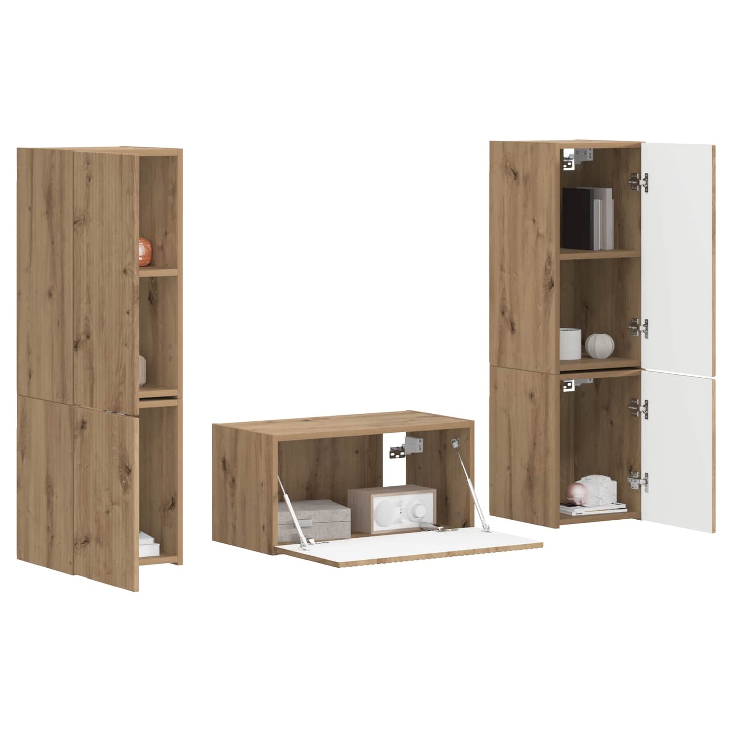 Set mobile TV 5 pcs Rovere artigianale Legno multistrato