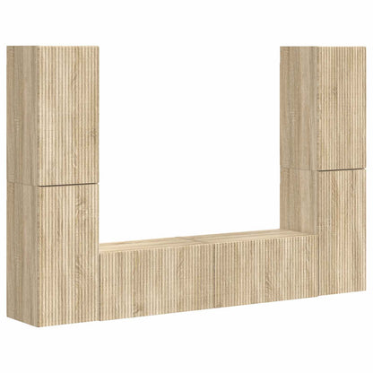 Set mobile TV 6 pcs Rovere Sonoma Legno multistrato