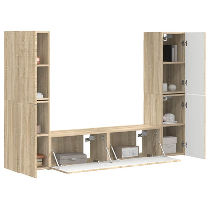 Set mobile TV 6 pcs Rovere Sonoma Legno multistrato