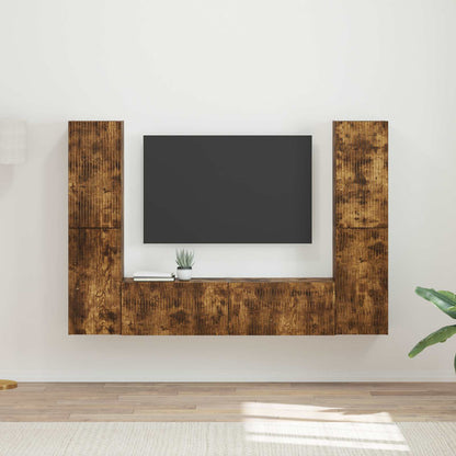 Set mobile TV 6 pcs Rovere fumÃ© Legno multistrato