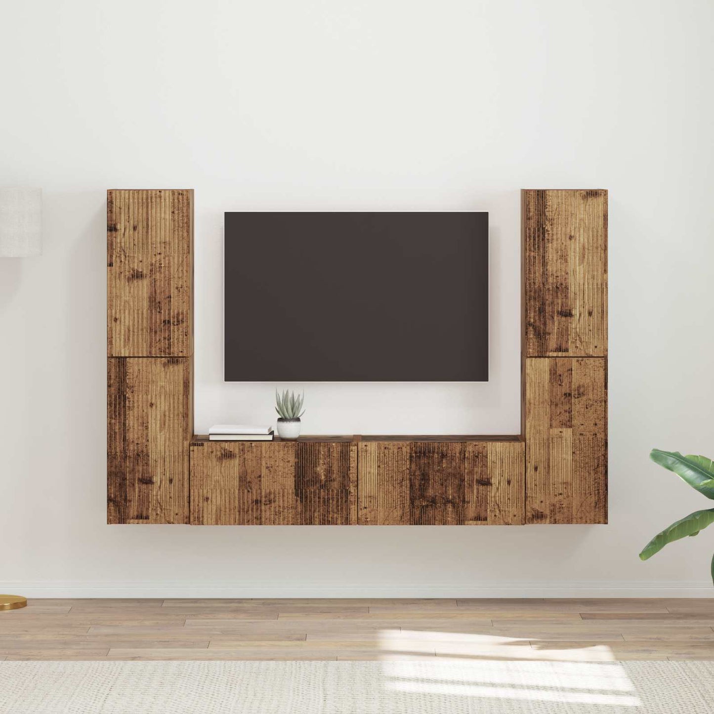 Set mobile TV 6 pcs Legno vecchio Legno multistrato