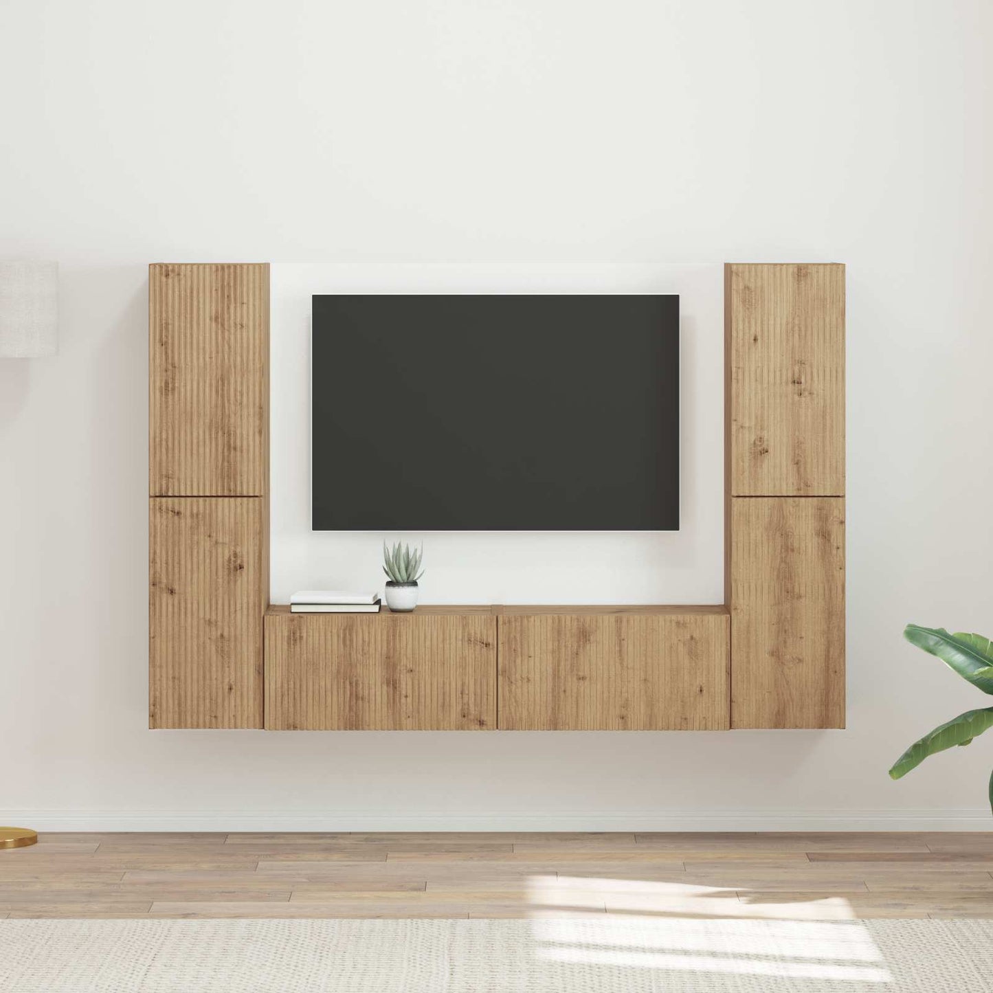 Set mobile TV 6 pcs rovere artigianale Legno multistrato