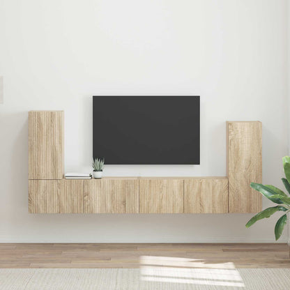 Set mobile TV 4 pcs Rovere Sonoma Legno multistrato