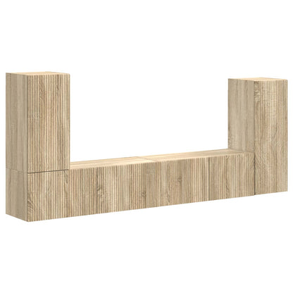 Set mobile TV 4 pcs Rovere Sonoma Legno multistrato