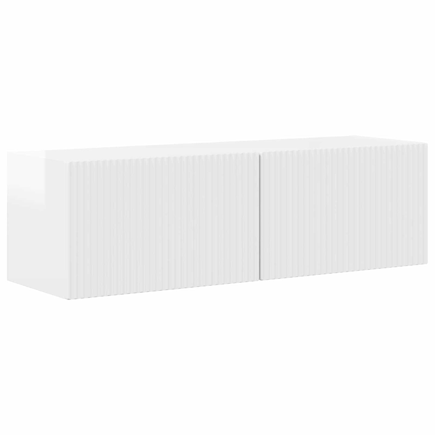 Set mobile TV 4 pcs Bianco Lucido Legno multistrato