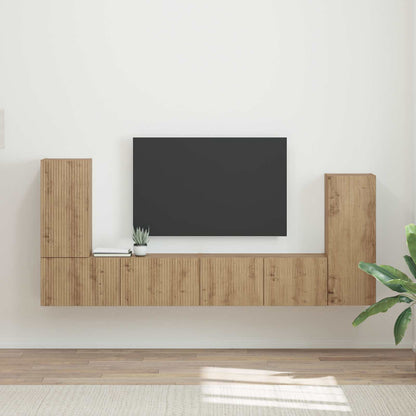 Set mobile TV 4 pcs Rovere artigianale Legno multistrato