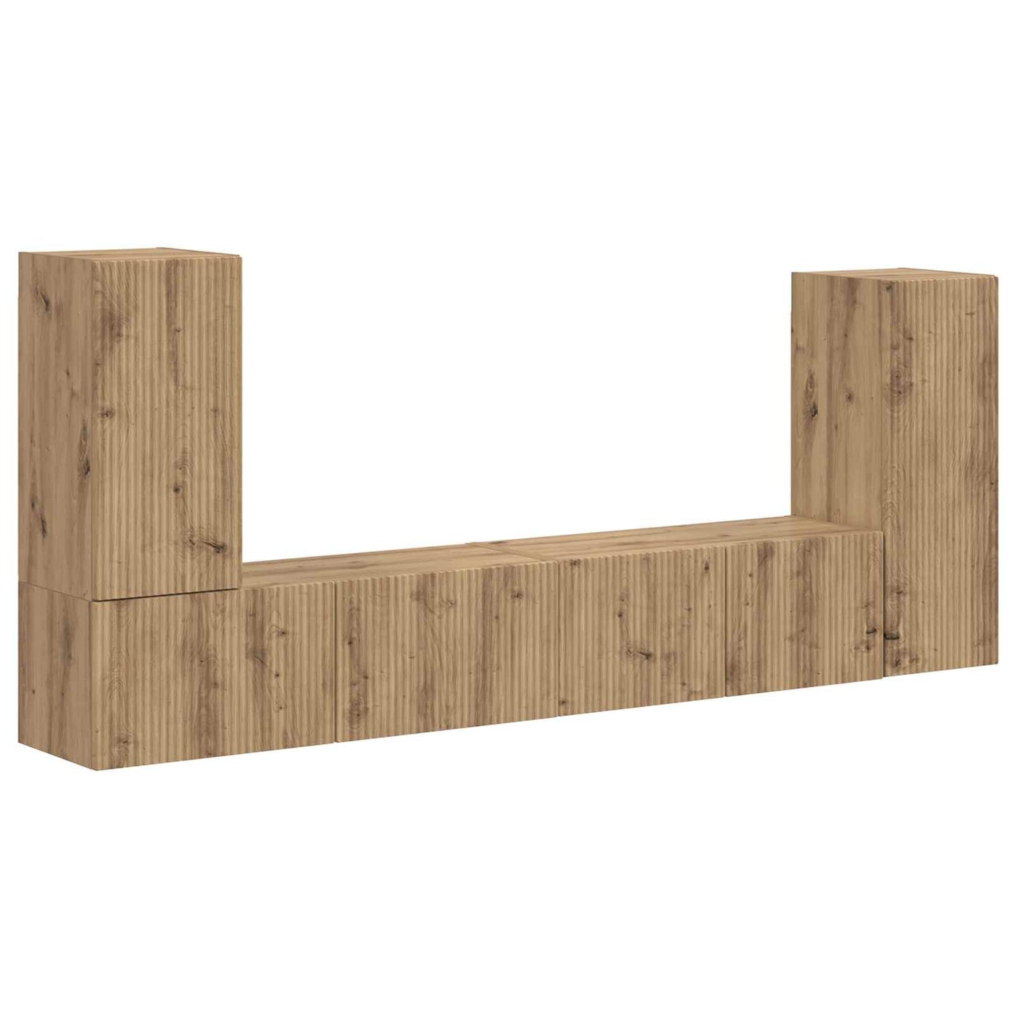 Set mobile TV 4 pcs Rovere artigianale Legno multistrato