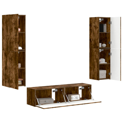 Set mobile TV 6 pcs Rovere fumÃ© Legno multistrato