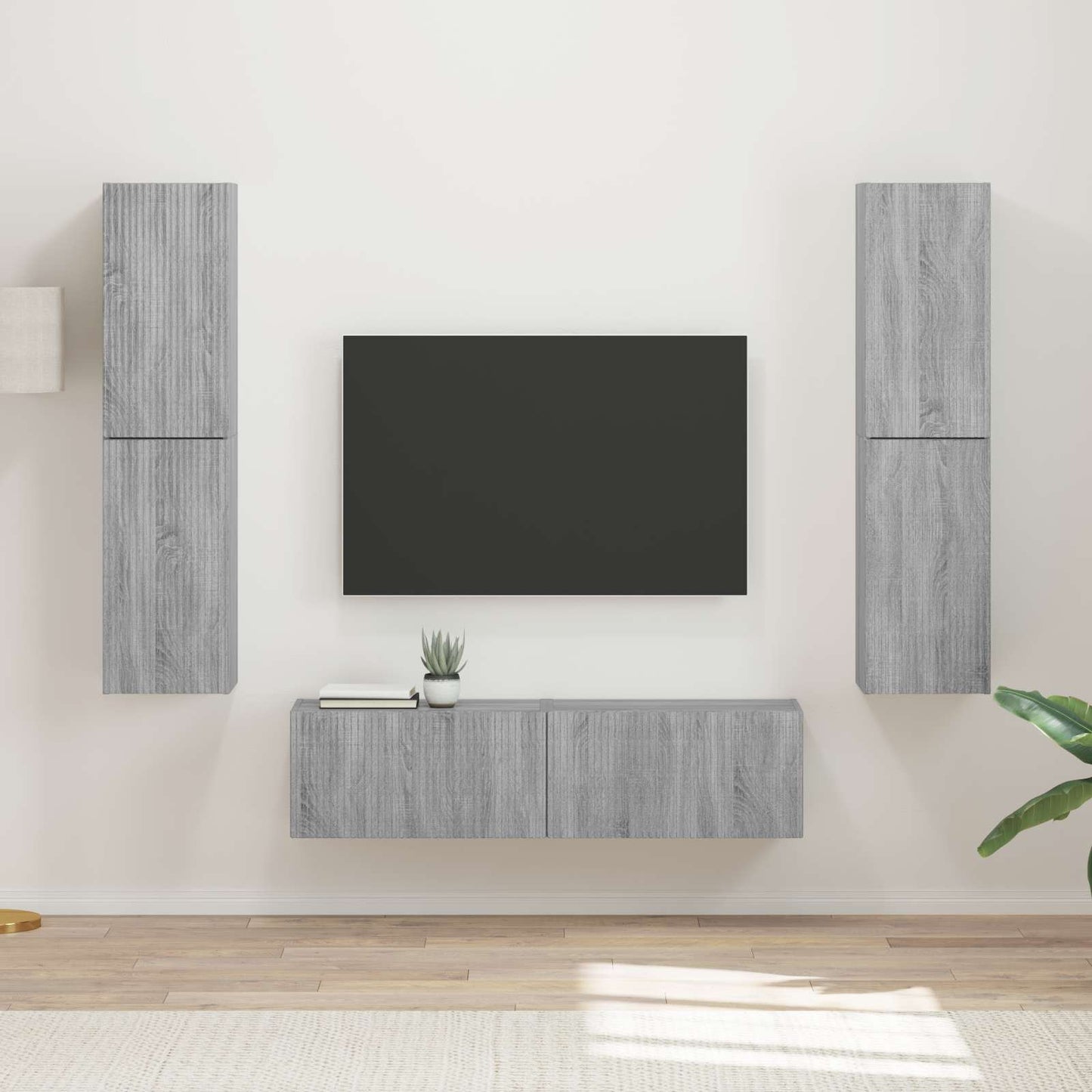 Set mobile TV 6 pcs Grigio Sonoma Legno multistrato