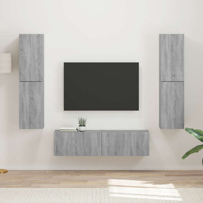 Set mobile TV 6 pcs Grigio Sonoma Legno multistrato