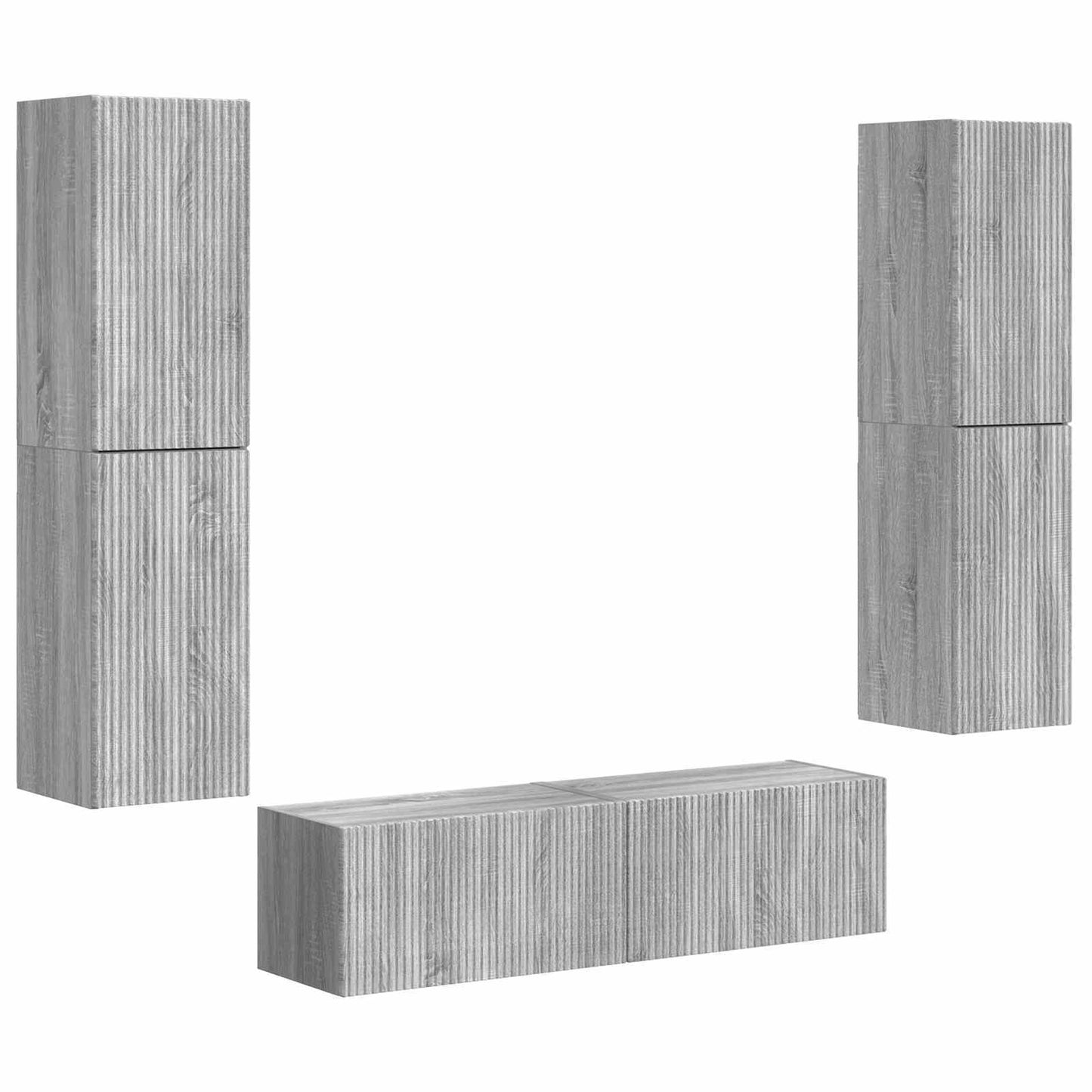 Set mobile TV 6 pcs Grigio Sonoma Legno multistrato