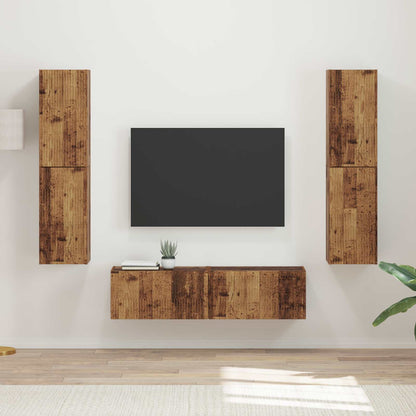 Set mobile TV 6 pcs Legno vecchio Legno multistrato