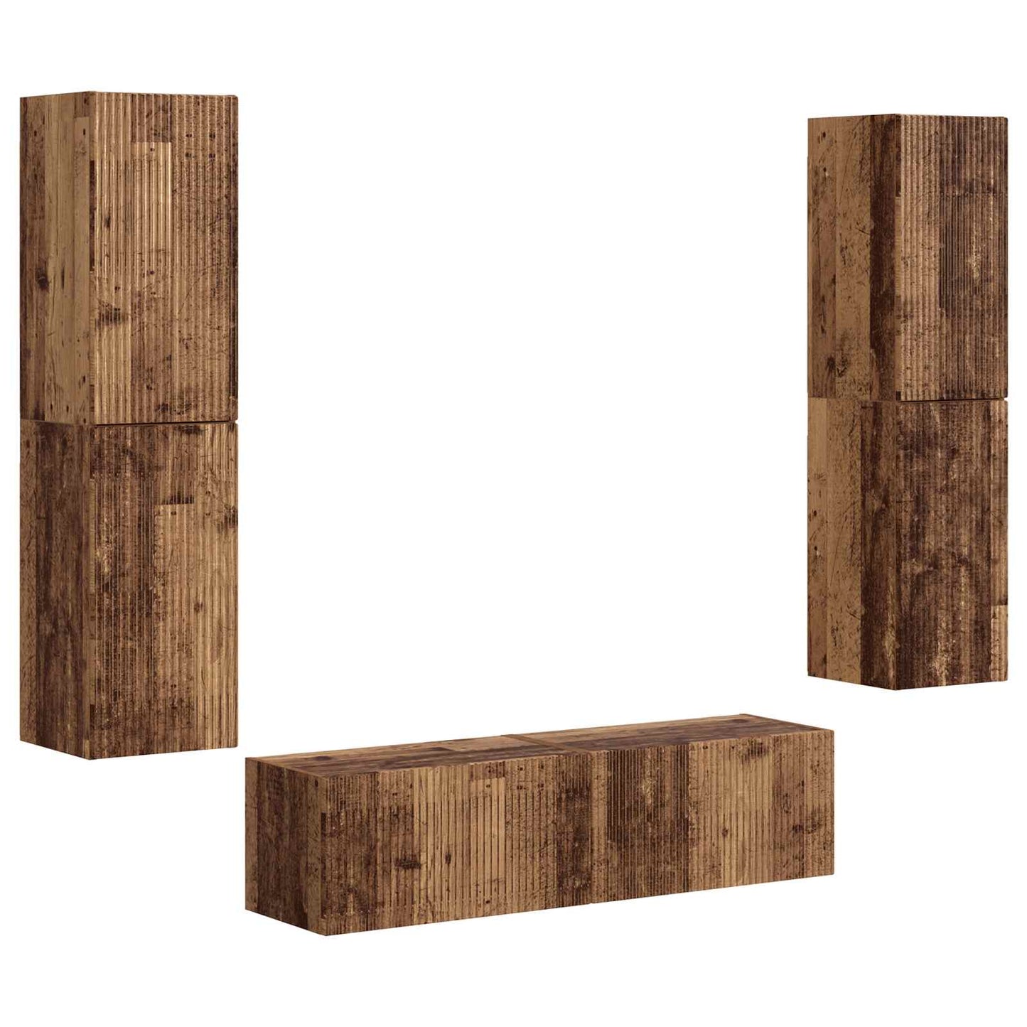 Set mobile TV 6 pcs Legno vecchio Legno multistrato