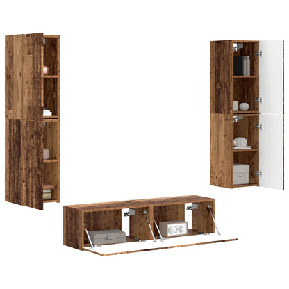 Set mobile TV 6 pcs Legno vecchio Legno multistrato