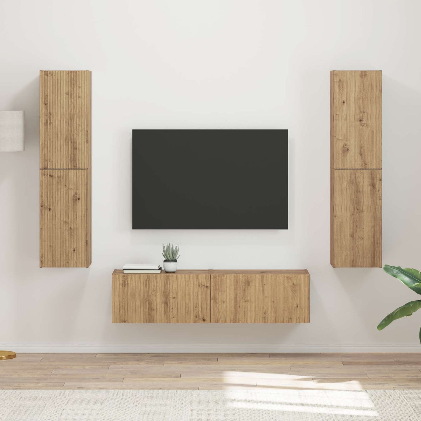Set mobile TV 6 pcs rovere artigianale Legno multistrato