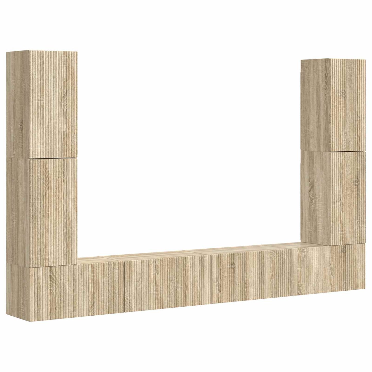 Set mobile TV 8 pcs Rovere Sonoma Legno multistrato