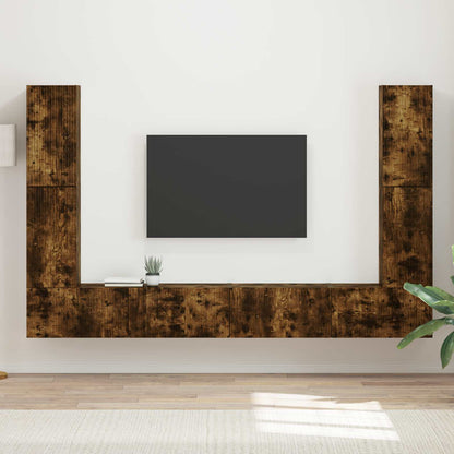 Set mobile TV 8 pcs Rovere fumÃ© Legno multistrato