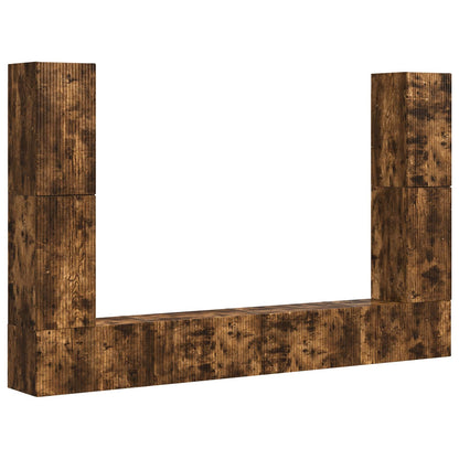 Set mobile TV 8 pcs Rovere fumÃ© Legno multistrato
