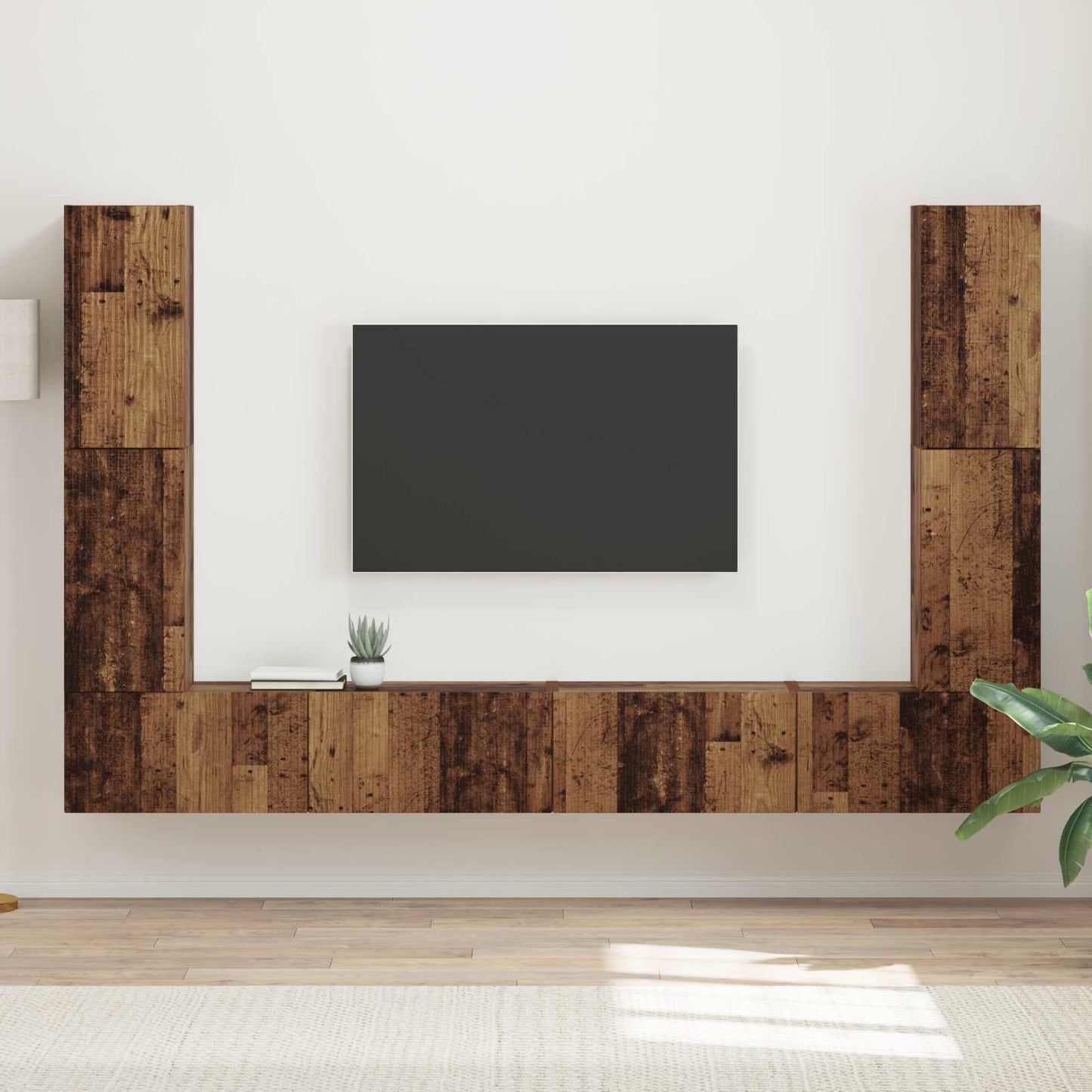 Set mobile TV 8 pcs Legno vecchio Legno multistrato