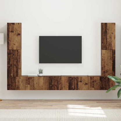 Set mobile TV 8 pcs Legno vecchio Legno multistrato