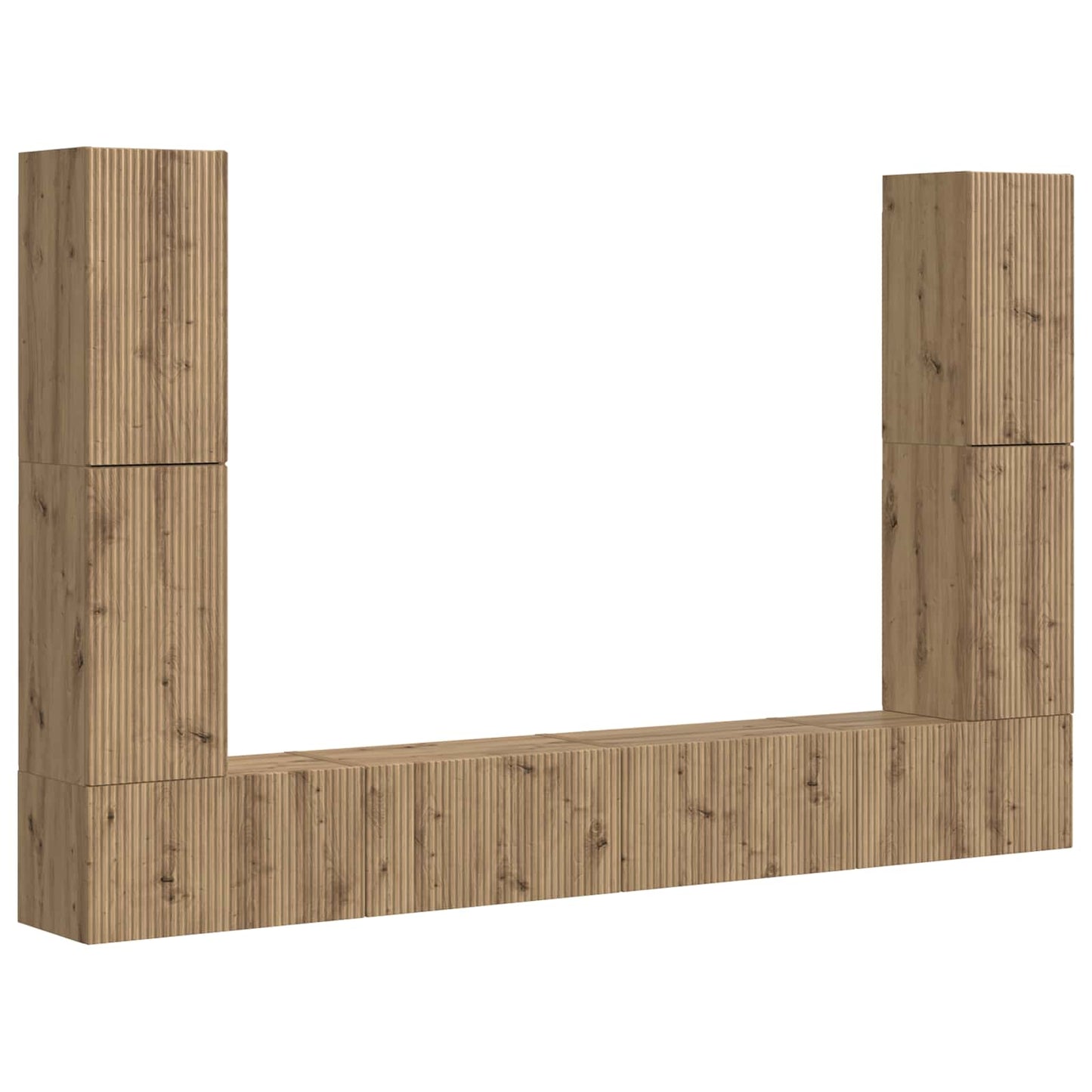 Set mobile TV 8 pcs rovere artigianale Legno multistrato