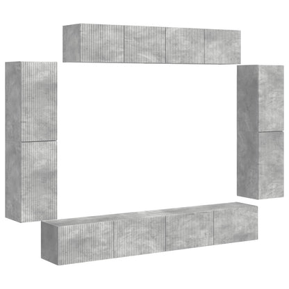 Mobile TV 8 pcs Grigio cemento