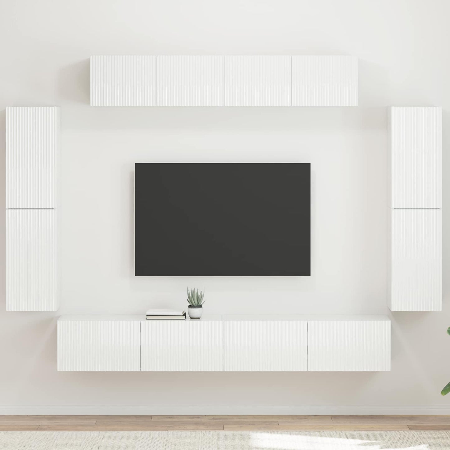 Mobile TV 8 pcs Bianco Lucido