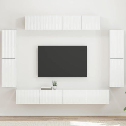 Mobile TV 8 pcs Bianco Lucido