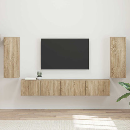 Set mobile TV 4 pcs Rovere Sonoma Legno multistrato