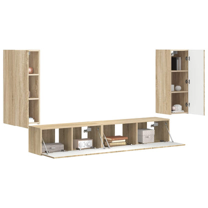 Set mobile TV 4 pcs Rovere Sonoma Legno multistrato