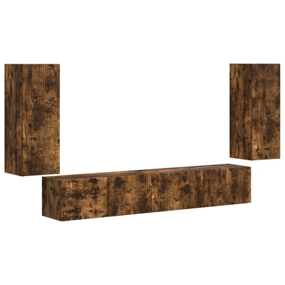 Set mobile TV 4 pcs Rovere fumÃ© Legno multistrato