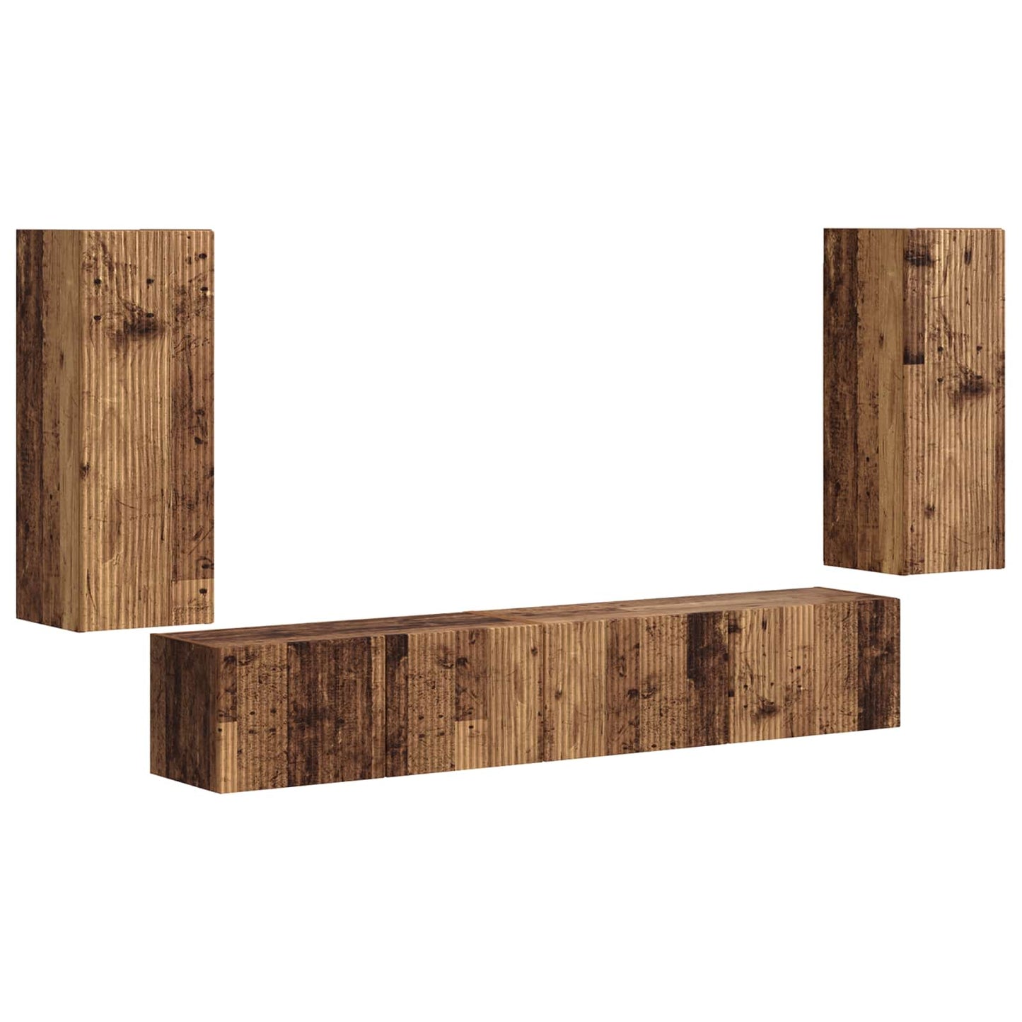 Set mobile TV 4 pcs Legno vecchio Legno multistrato