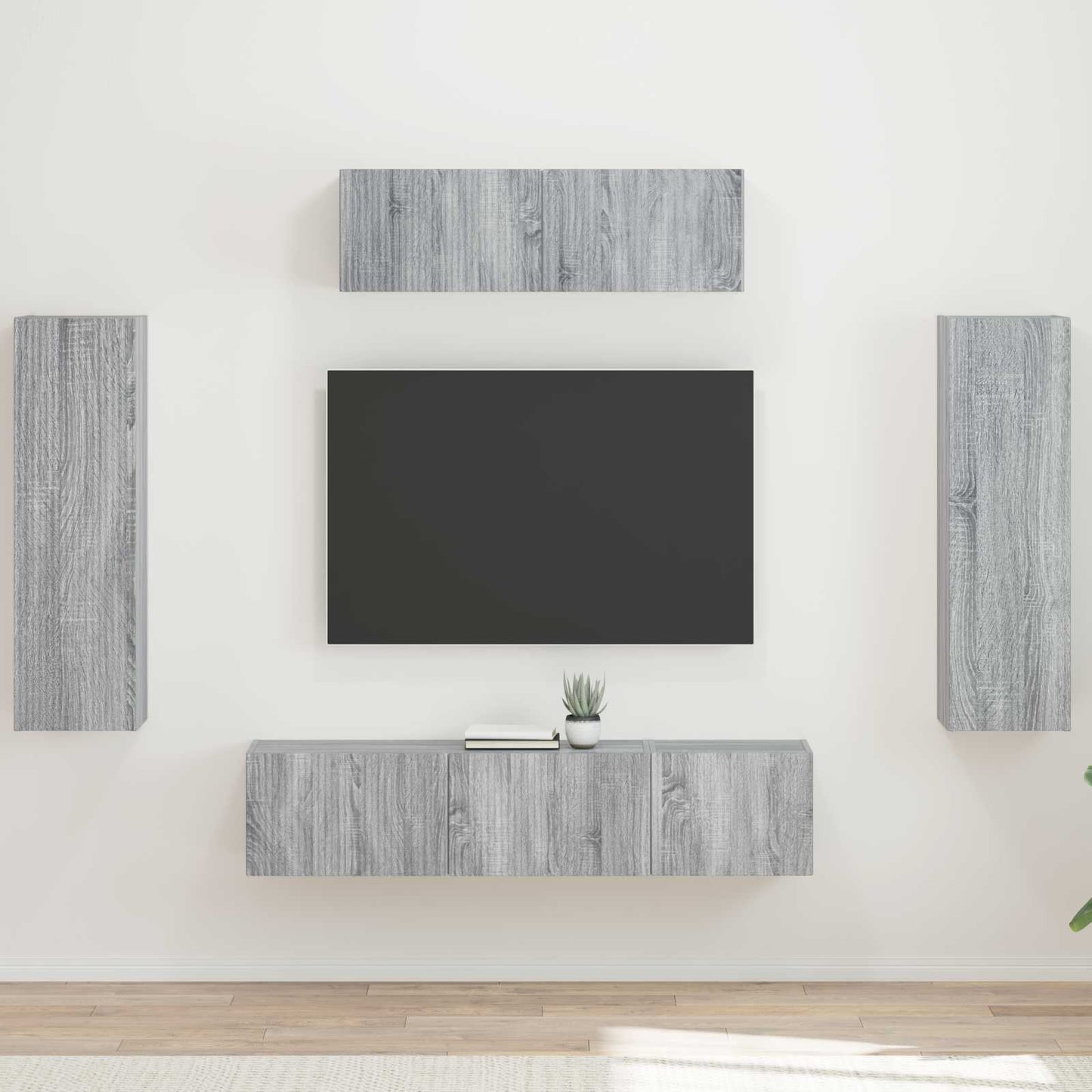 Mobile TV 5 pcs Grigio Sonoma