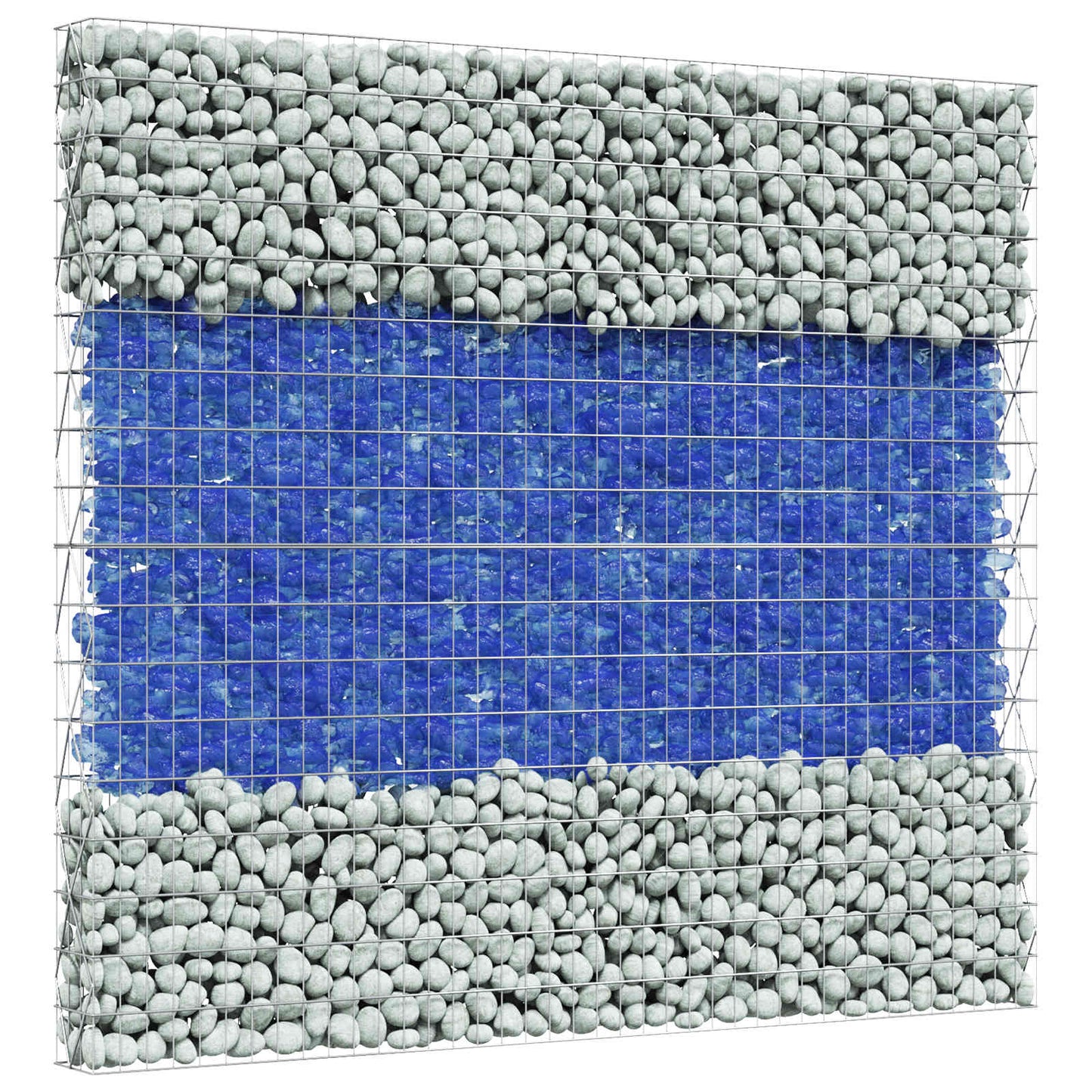 Sassi da Giardino Blu 12 cm Vetro