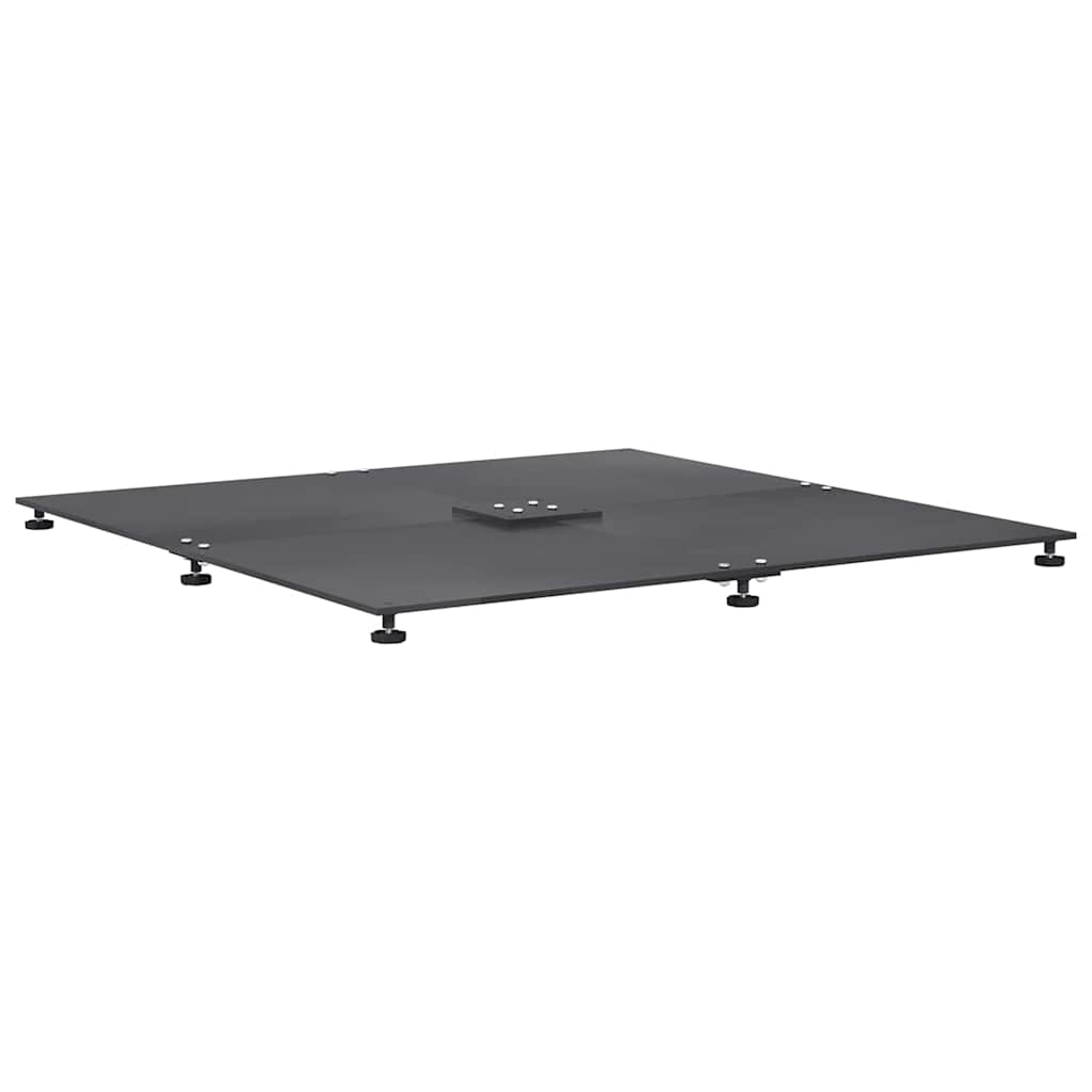 Base per ombrellone Grigio scuro 100 x 100 x 4 cm Acciaio