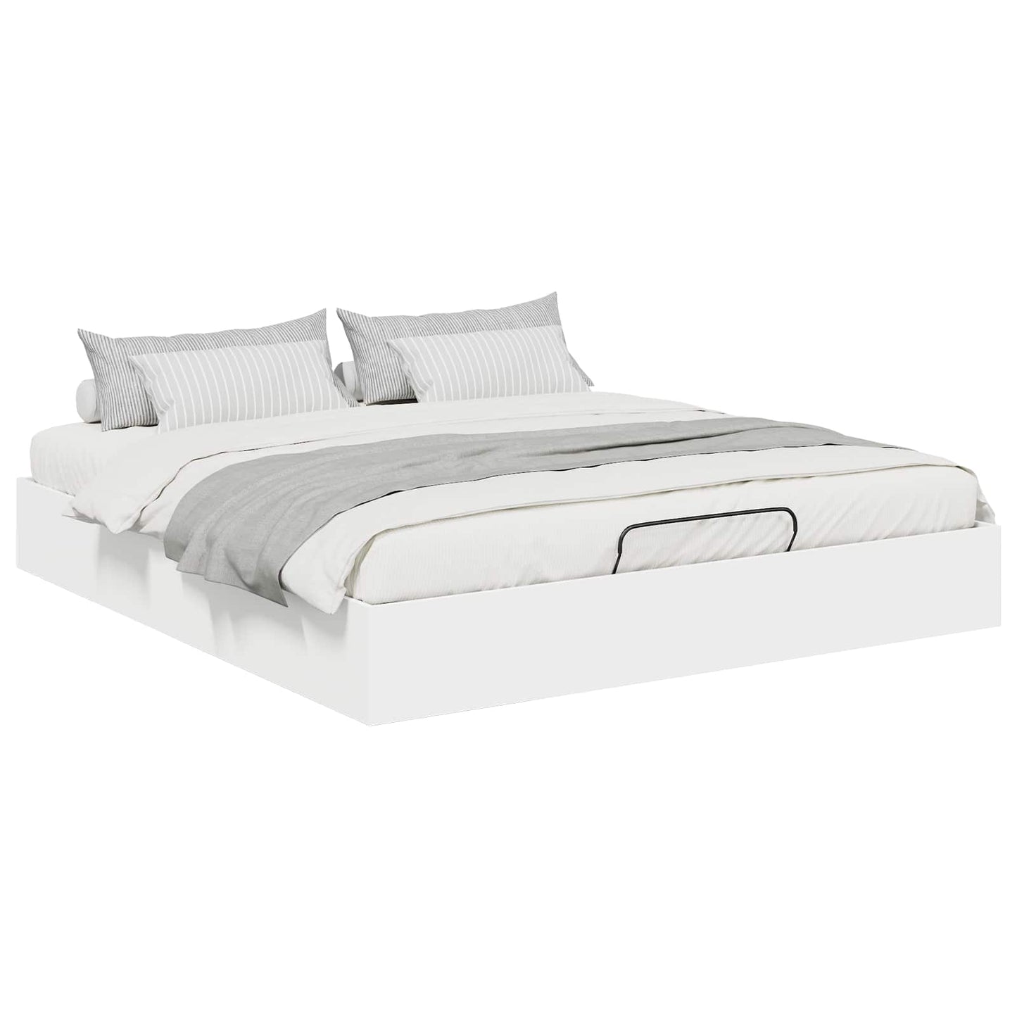 Letto ottomano Bianco 203 x 180 x 25 cm Legno ingegnerizzato
