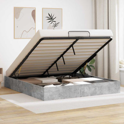 Letto ottomano con archiviazione Calcestruzzo 203 x 180 x 25 cm