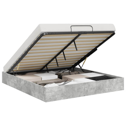 Letto ottomano con archiviazione Calcestruzzo 203 x 180 x 25 cm
